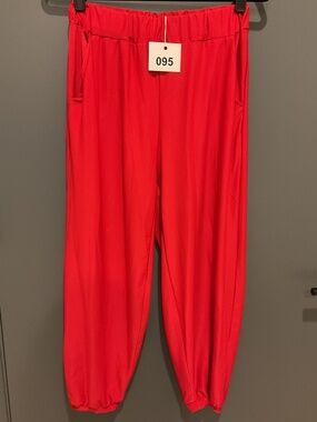 095 Bright Red Harem Pants